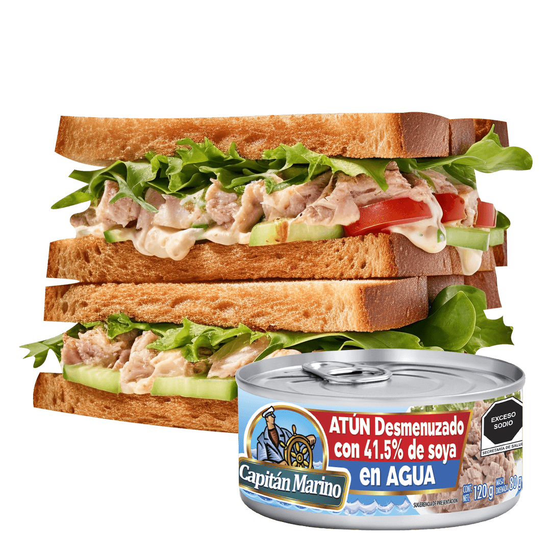 Atún desmenuzado en agua Capitán Marino